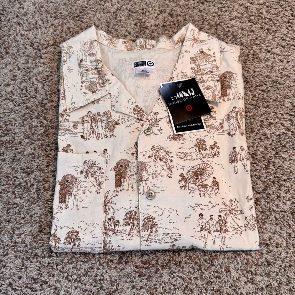 Black History Month x Target House of Aama Short Sleeve Button Shirt Unisex XXL
